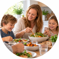 Joyful Family Salad Gathering