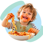 Messy Spaghetti Toddler Cutout