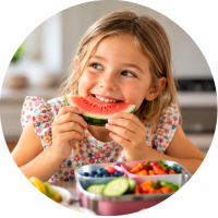 Sunny Watermelon Snack Moment